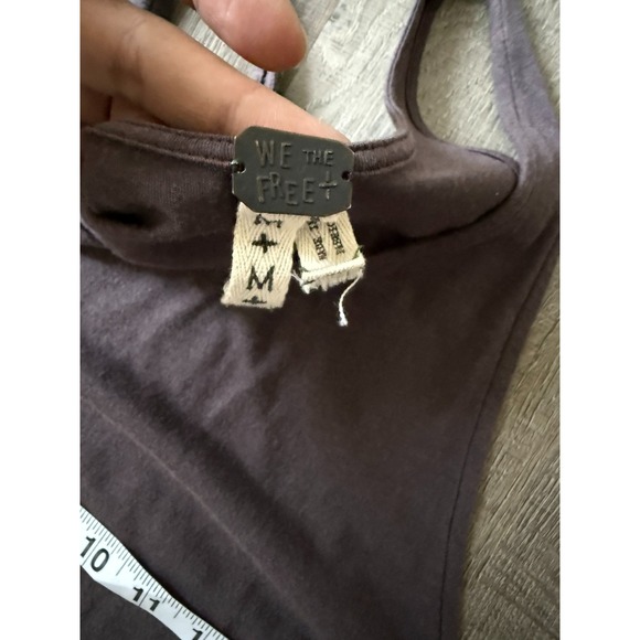 We The Free Free People Brown Size M Tank Dress  Asymmetrical Hem Boho Festival - Picture 7 of 10